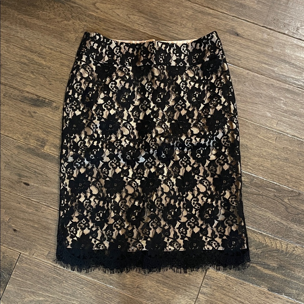 Banana Republic Black Lace Pencil Skirt